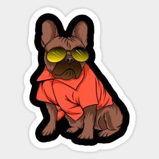 Funny Retro 90s French Bulldog | Dog Lover Gift Sticker